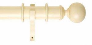 SOLID WOOD PLAIN BALL CURTAIN POLE